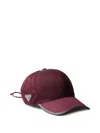 Prada Mens Burgundy Speedrock Re-nylon Baseball Cap In Burgundy