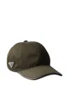 Prada Mens Green Speedrock Re-nylon Baseball Cap In Gray
