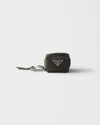 Prada Speedrock Re-nylon Keychain Charm In Black