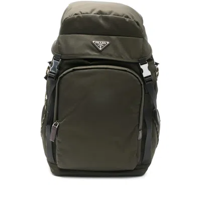 Prada Speedrock Re-nylon Backpack In Green