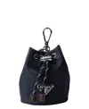 Prada Speedrock Re-nylon Keychain Charm In Pattern