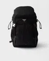 Prada Speedrock Rucksack Aus Re-nylon Und Leder In Black