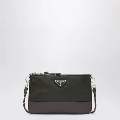 Prada Speedrock Smartphone Holder In Camouflage Re-nylon In Green