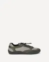 Prada Sneakers Speedrock In Leather And Mesh Fabric In Green