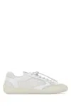 Prada Speedrock Leather And Mesh Sneaker For Women In White