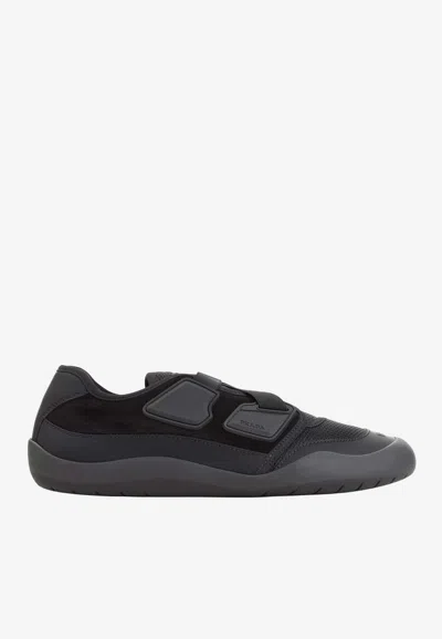 Prada Speedrock Technical Low-top Sneakers In Black