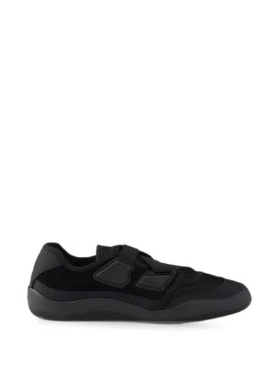 Prada Speedrock Technical Mesh And Leather Sneakers In Multi