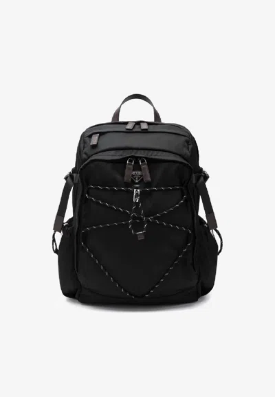 Prada Speedrock Zipped Backpack In Black