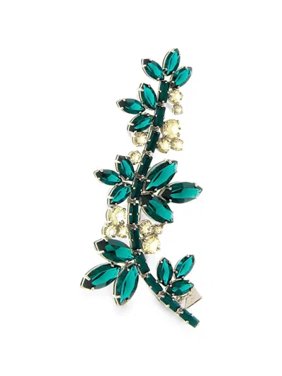 Prada Spilla In Metallo Con Cristalli In Multi