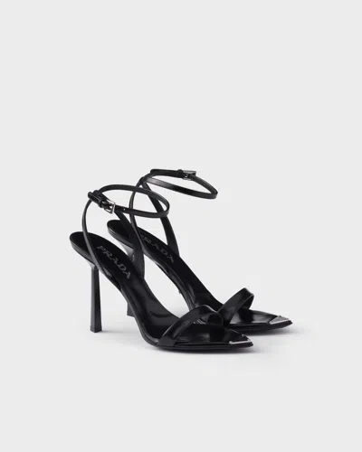 Prada Stylish Pointed Toe Sandals For Women In Black
