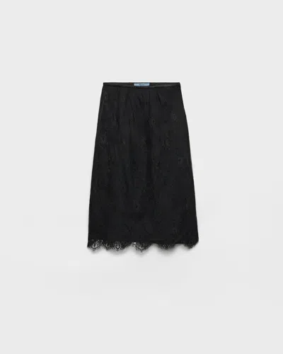 PRADA LACE PENCIL SKIRT