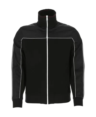 Prada Spliced Casual Jacket In Black
