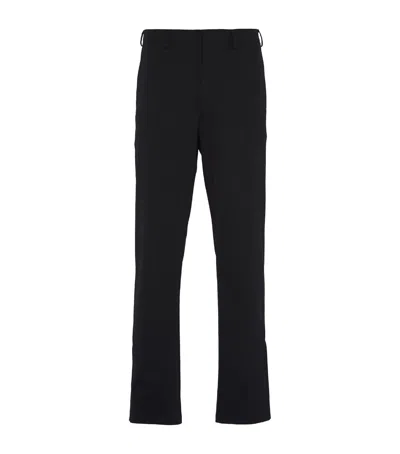 Prada Split-detail Trousers In Black