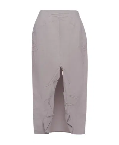 Prada Split Skirt In Gray