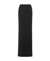 Prada Virgin-wool Satin Maxi Skirt In Black