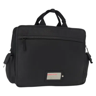 Pre-owned Prada Sport Briefcase Nylon And Leather Black Nylon Briefcase Bag ()