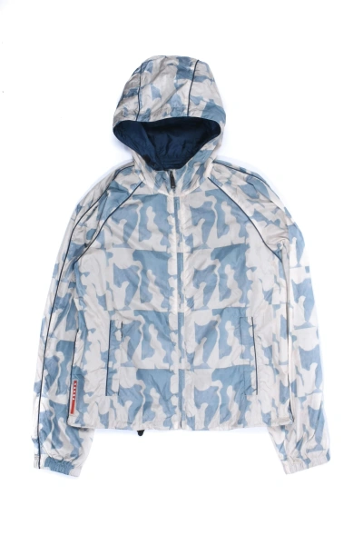 Pre-owned Prada Sport Clouds Jacket Ss17 In Blue