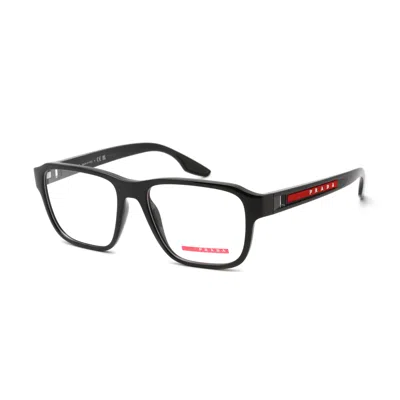 Prada Sport Demo Rectangular Men's Eyeglasses Ps 04nv 1ab1o1 54 In Black
