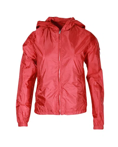 Prada Sport Hooded Jacket In Red Nylon