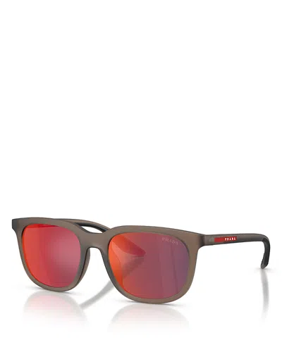 Prada Sport Linea Rossa Pillow Sunglasses, 54mm In Brown