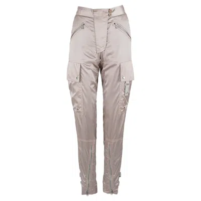 Pre-owned Prada Sport Linea Rossa Y2k Technical Nylon “astronaut” Cargo Pants It40 In Gray