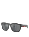 Prada Sport Pillow Sunglasses, 56mm In Gray/gray Mirrored Solid