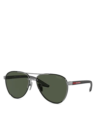Prada Sport Pilot Sunglasses, 61mm In Green