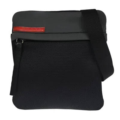 Prada Sports Black Canvas Shoulder Bag ()