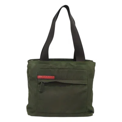 Pre-owned Prada Sports Khaki Nylon Tote Bag ()