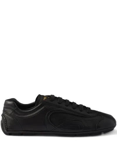Prada Black Suede And Re Nylon Montecarlo Re Edition 2005 Sneakers In Multi