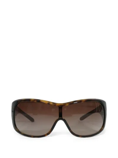 Pre-owned Prada Spr 14l Tortoise-pattern Sunglasses In Brown