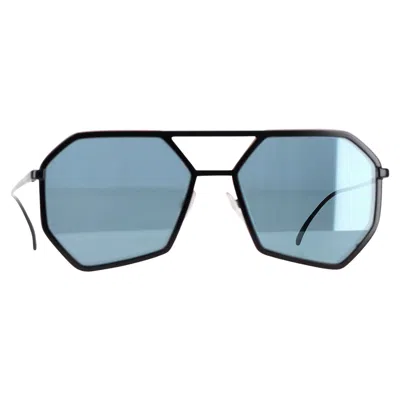 Prada Spr62x Geometric Tinted Sunglasses In Black Metal