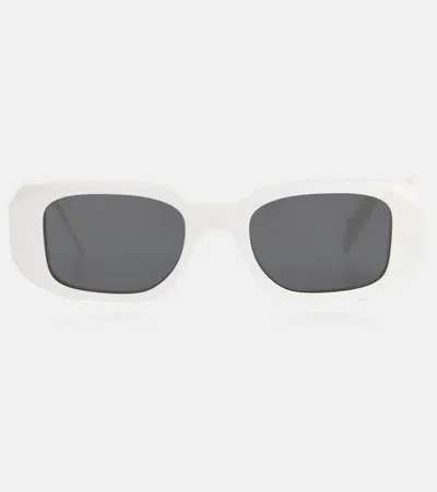 Prada Square Acetate Sunglasses In White