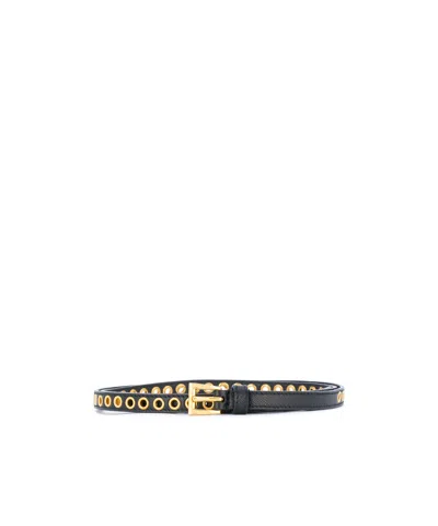 Prada Square Buckle Belt In Black