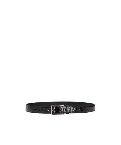 Prada Square Buckle Belt In Black