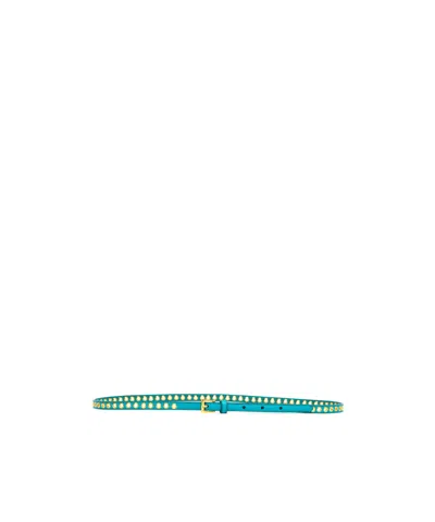 Prada Square Buckle Belt In Blue