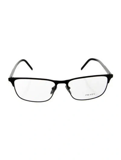 Pre-owned Prada Square Eyeglasses In Black