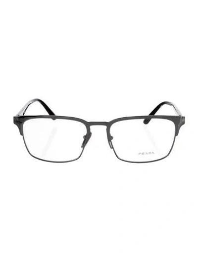 Pre-owned Prada Square Eyeglasses In Black