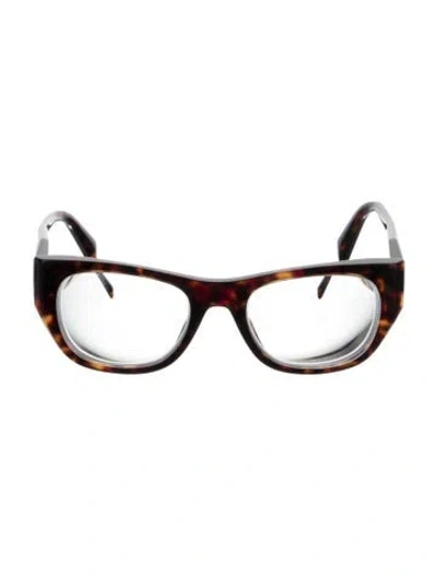 Pre-owned Prada Square Eyeglasses In Black