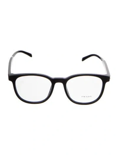 Pre-owned Prada Square Eyeglasses In Black