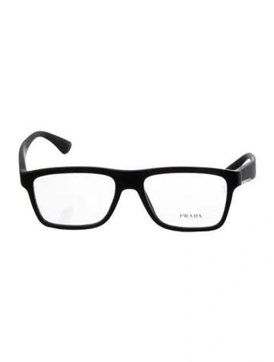 Pre-owned Prada Square Eyeglasses In Black