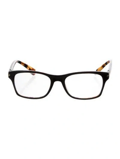 Pre-owned Prada Square Eyeglasses In Black