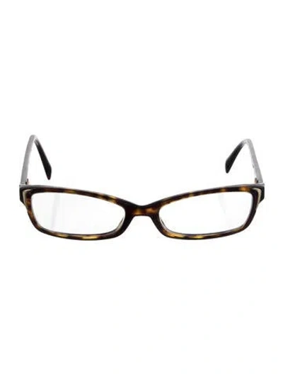Pre-owned Prada Square Eyeglasses In Black
