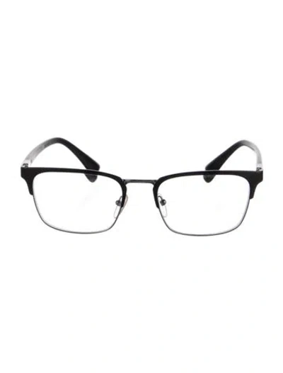 Pre-owned Prada Square Eyeglasses In Black