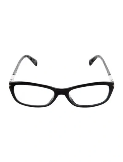 Pre-owned Prada Square Eyeglasses In Black