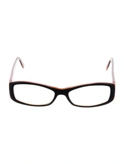 Pre-owned Prada Square Eyeglasses In Black/brown