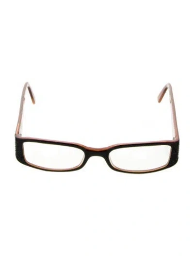 Pre-owned Prada Square Eyeglasses In Brown