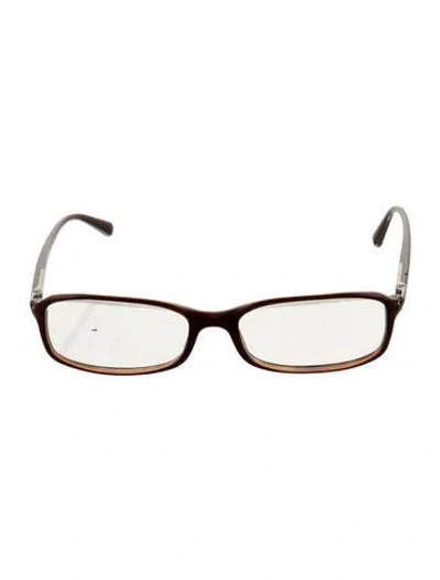 Pre-owned Prada Square Eyeglasses In Brown