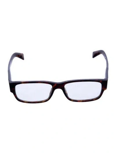 Pre-owned Prada Square Eyeglasses In Brown