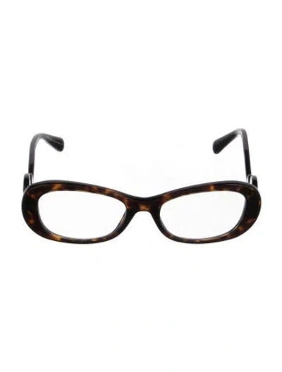 Pre-owned Prada Square Eyeglasses In Brown